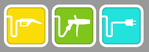 Establecer iconos de combustible — Vector de stock