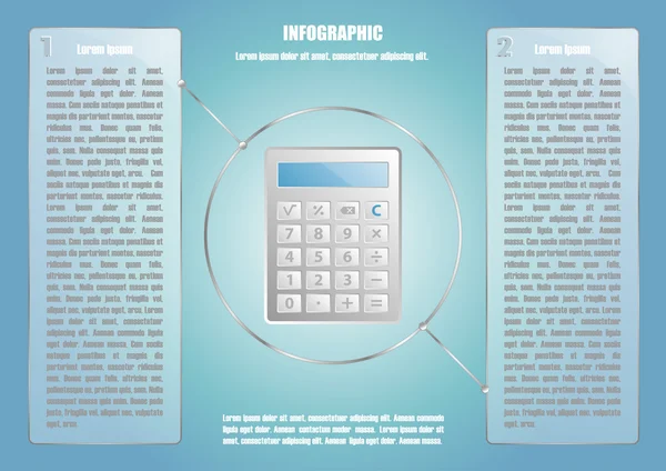 Infographic with calculate and 2 options — Stock Vector