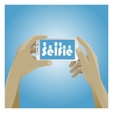 Akıllı telefon simgesiyle Selfie