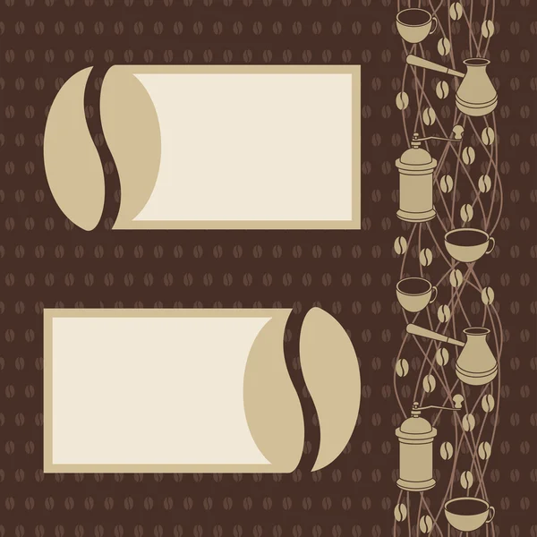 Coffee Set Background with 2 text places — Stock Vector