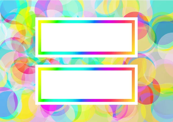 Fondo con burbujas de color abstractas con 2 lugares de texto — Vector de stock