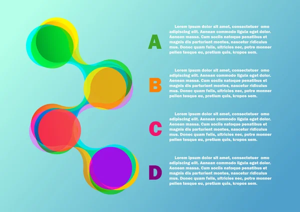 Infographic with color round — Stock Vector