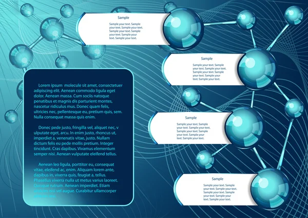 Achtergrond met moleculaire structuur en de tekst plaatsen — Stockvector