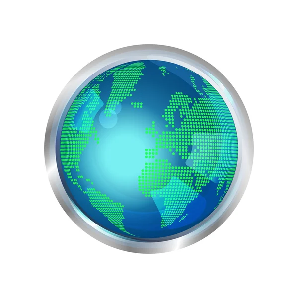 Abstract glass globe icon — Stock Vector