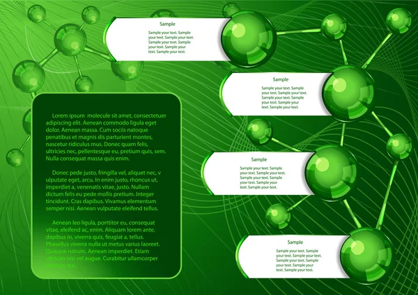 Achtergrond met moleculaire structuur en de tekst plaatsen — Stockvector