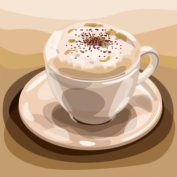 Copa de café con leche — Vector de stock