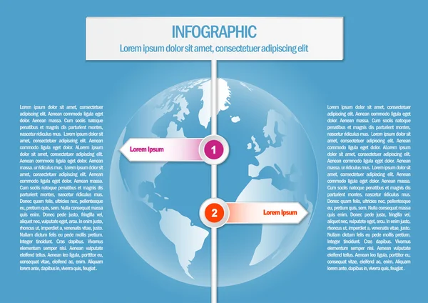 Business-Infografik mit Schilderpfeilen und 2 Optionen — Stockvektor