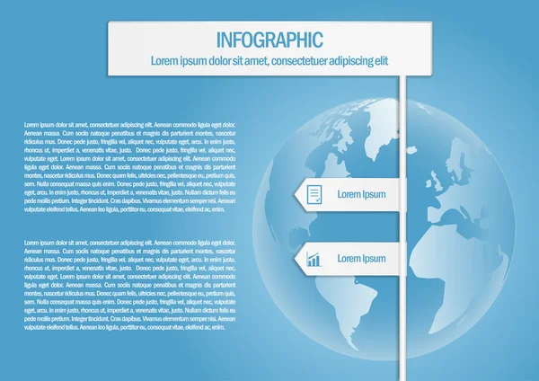 Business-Infografik mit Schilderpfeilen und 2 Optionen — Stockvektor