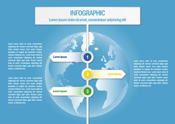 Business-Infografik mit Schilderpfeilen und 3 Optionen — Stockvektor