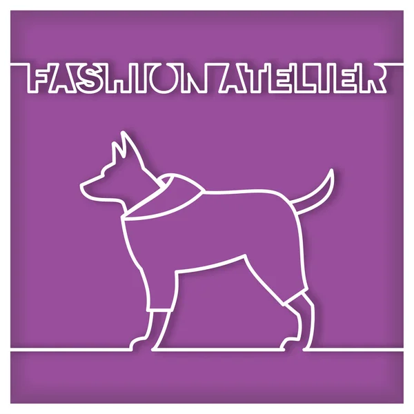 Икона ателье собачьей моды — стоковый вектор