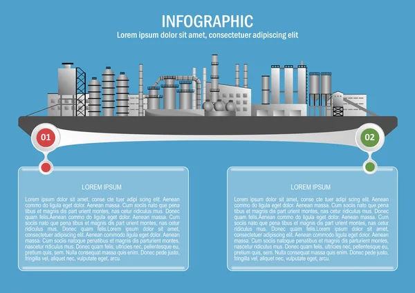 Infográfico com planta e 2 opções — Vetor de Stock