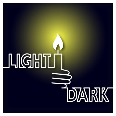 Açık ve koyu kutsal kişilerin resmi