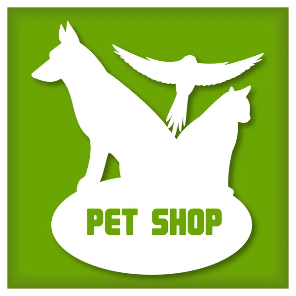 Pet shop sinal — Vetor de Stock