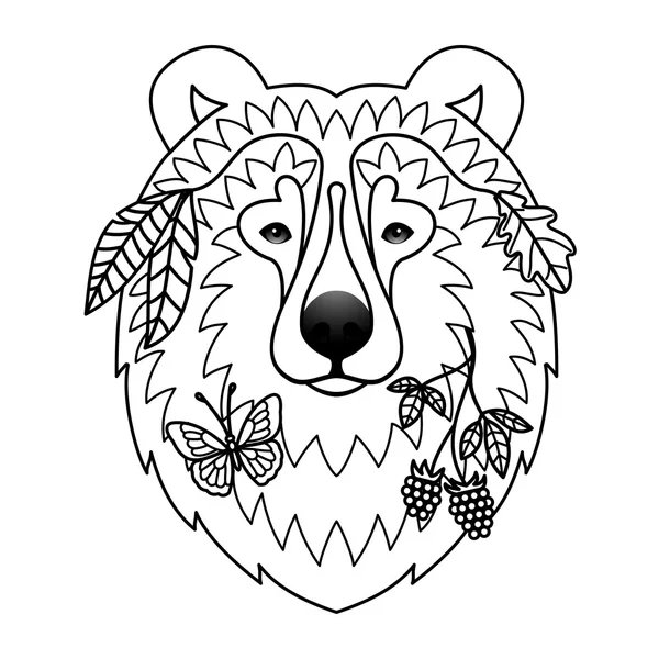 Bear tattoo — Stock Vector