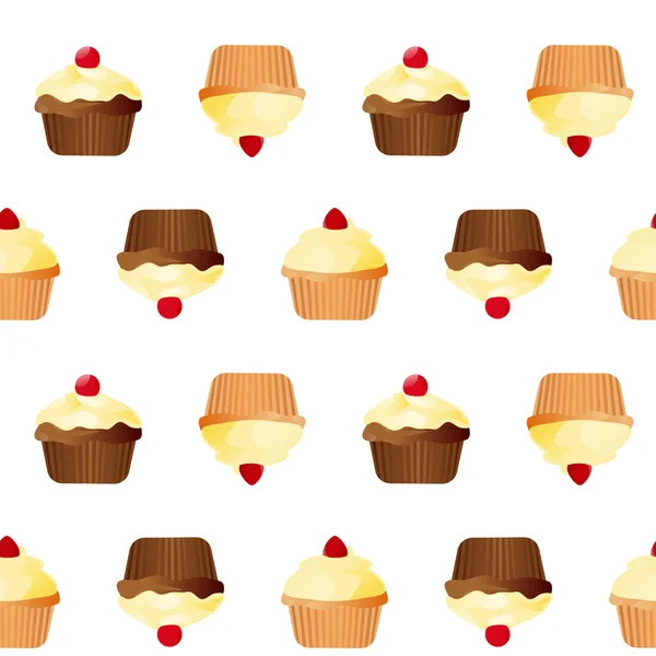 Seamless pattern with cakes — Stock Vector