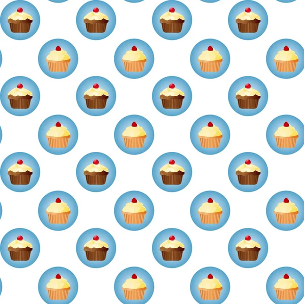 Seamless pattern with cakes — Stock Vector