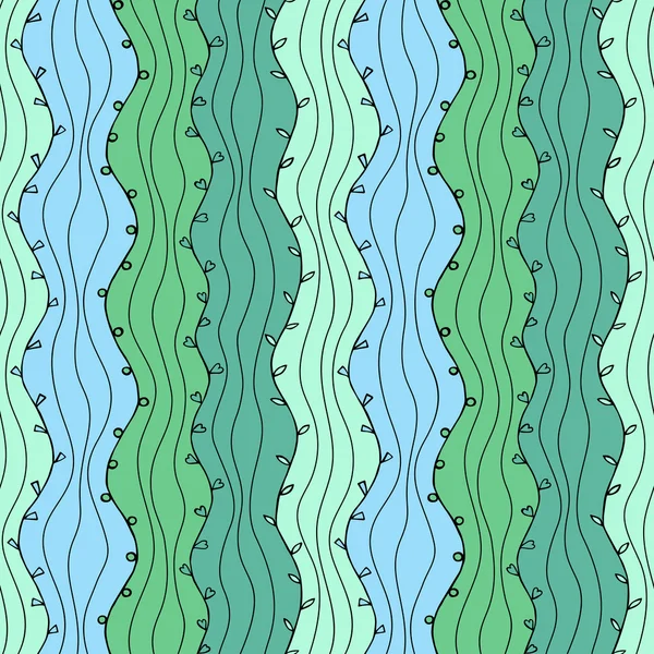Бесшовный абстрактный рисунок волн. Океан — стоковый вектор
