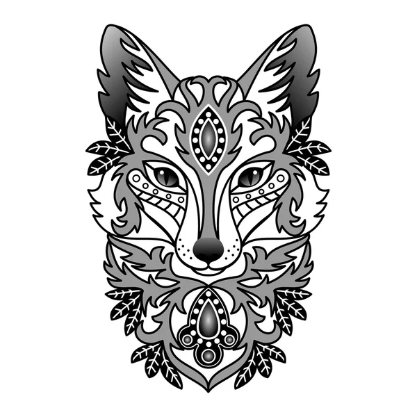 Decoratieve abstracte Fox — Stockvector