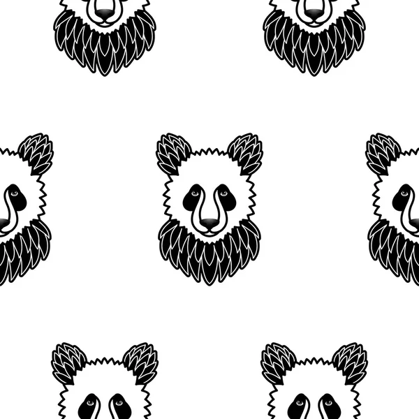 Varrat nélküli mintát a panda — Stock Vector