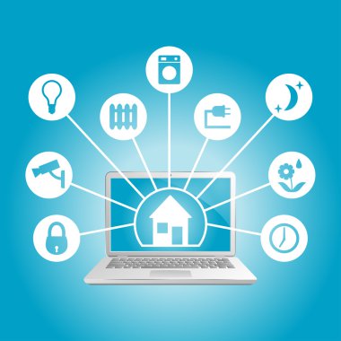 Akıllı ev içinde laptop