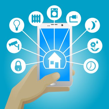 Akıllı ev smartphone içinde