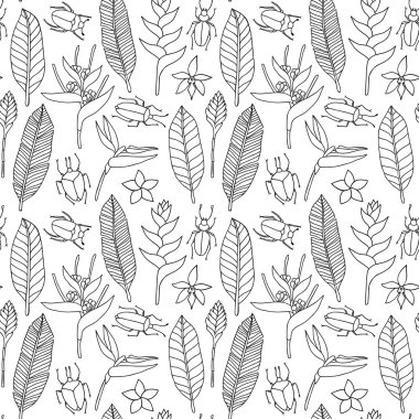 Dikişsiz tropikal desen