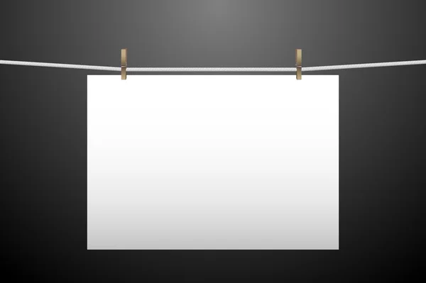 Horisontella hängande papper — Stock vektor