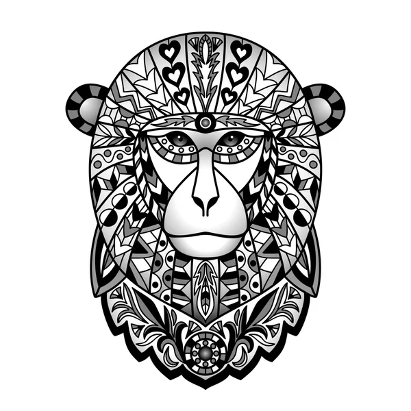 Декоративні чорний мавпи — стоковий вектор
