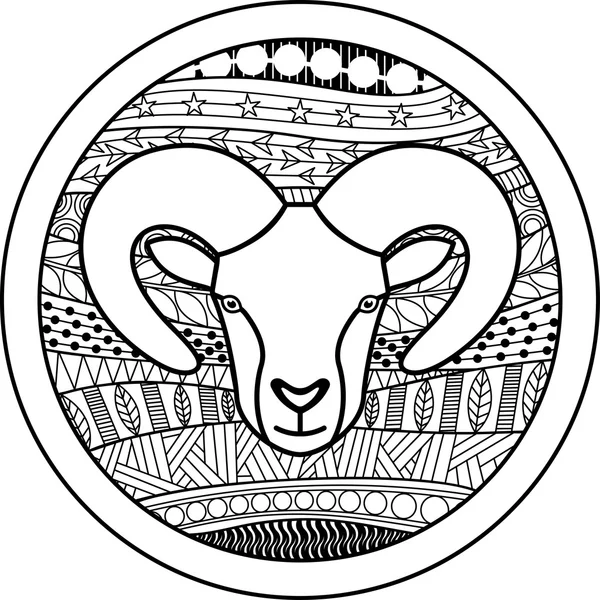 Dierenriem teken aries — Stockvector