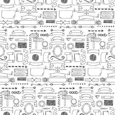 Şeritler ve oklar çizilen seamless modeli el