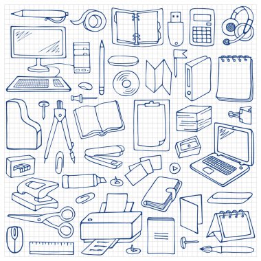 Office seamless modeli el çekilmiş