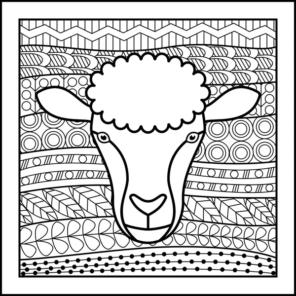 Chinese zodiac sign Sheep — Stock Vector