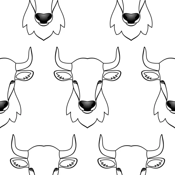 牛无缝模式 — 图库矢量图片