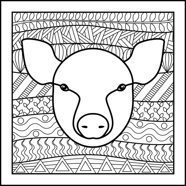 Chinese zodiac sign Boar — Stock Vector © KronaLux 98029584