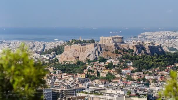 Parthenon zaman atlamalı görüntülemek — Stok video