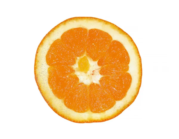 Portion orange sur blanc — Photo