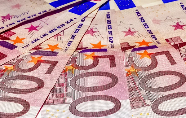 Eurosedlar, fem hundra — Stockfoto