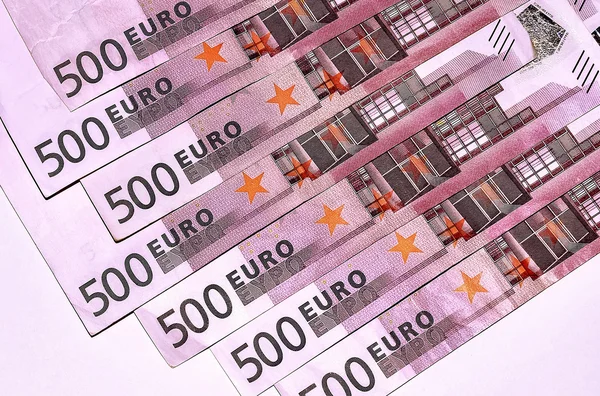 Banknoty euro, pięćset — Zdjęcie stockowe