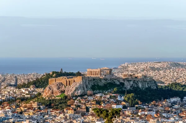 Vista del monte Acrópolis en Grecia — Foto de Stock
