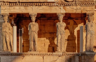 caryatides, Akropolis Atina, Yunanistan