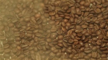 Buharlı kahve çekirdekleri, yakın çekim