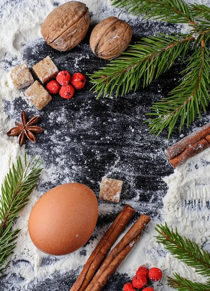 Ingredientes para la cocción de Navidad —  Fotos de Stock