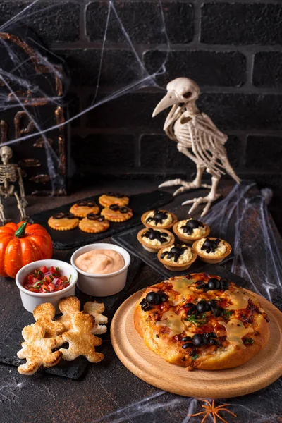 Scary appetizers for Halloween party — Stock Photo, Image