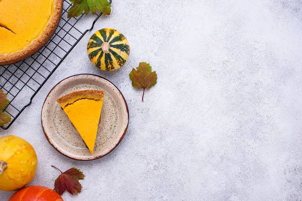 Pastel tradicional de calabaza americana de otoño — Foto de Stock