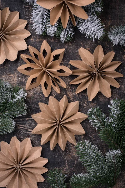 Natale fatto a mano stella di carta — Foto Stock