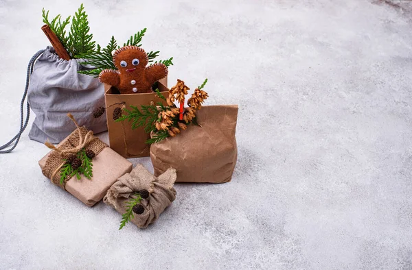 Diferentes ideas para cero desperdicio regalo de Navidad — Foto de Stock