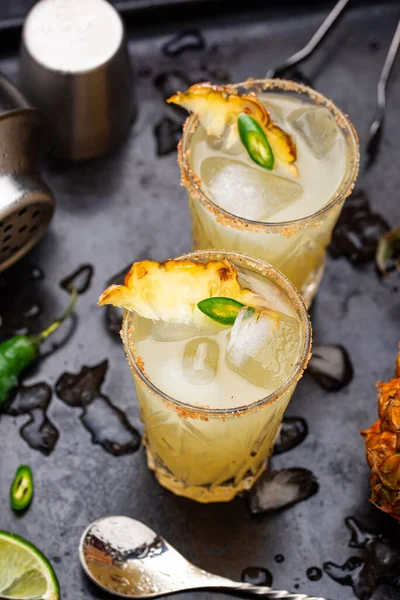 Margarita med ananas och jalapeno — Stockfoto
