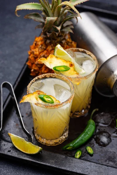 Margarita med ananas och jalapeno — Stockfoto