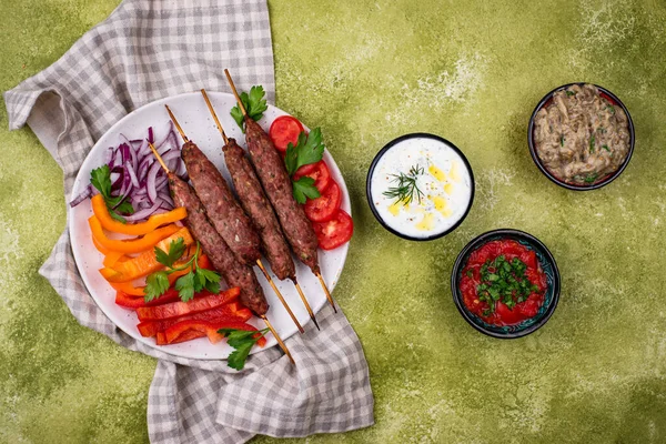 Lula kebab, Piatto tradizionale turco o caucasico — Foto Stock
