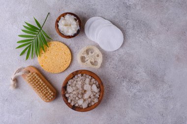 Yeniden kullanılabilir cilt aksesuarları. Sıfır atık sürdürülebilir yaşam tarzı kavramı